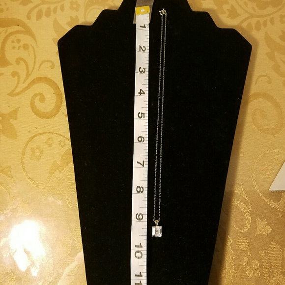 Silver necklace with diamond - Picture 6 of 7